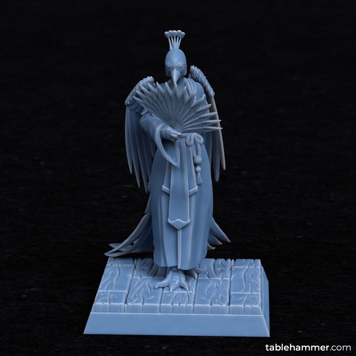 Shen-Kung - the Featherer (bird folk monk with fan weapon) | STL Files - Tablehammer