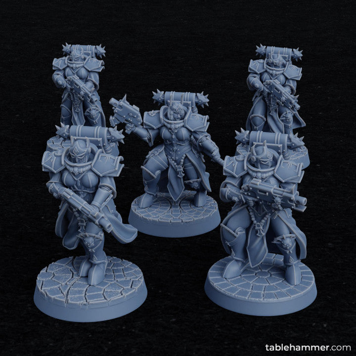 Empyrian Space Sisters (Female human super soldiers) | STL Files - Tablehammer