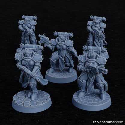 Empyrian Space Sisters (Female human super soldiers) | STL Files - Tablehammer