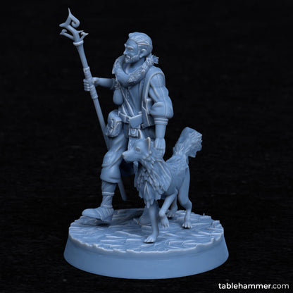 Johan Wildheart with dog companion | STL Files - Tablehammer