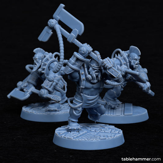 Berserk Brawlers (scifi dwarf berserks) | STL Files - Tablehammer