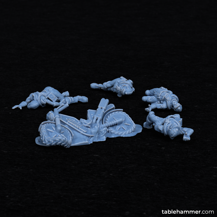 Human biker casualties (Combineers) | STL Files - Tablehammer