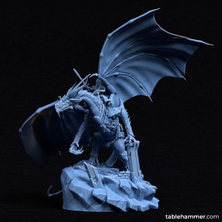 Noyrit on Samm'rus (elf dragon rider) | STL Files - Tablehammer