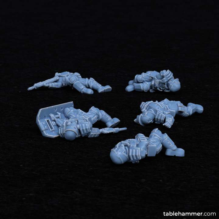 Security staff casualties - gore corpses for scenery | STL Files - Tablehammer