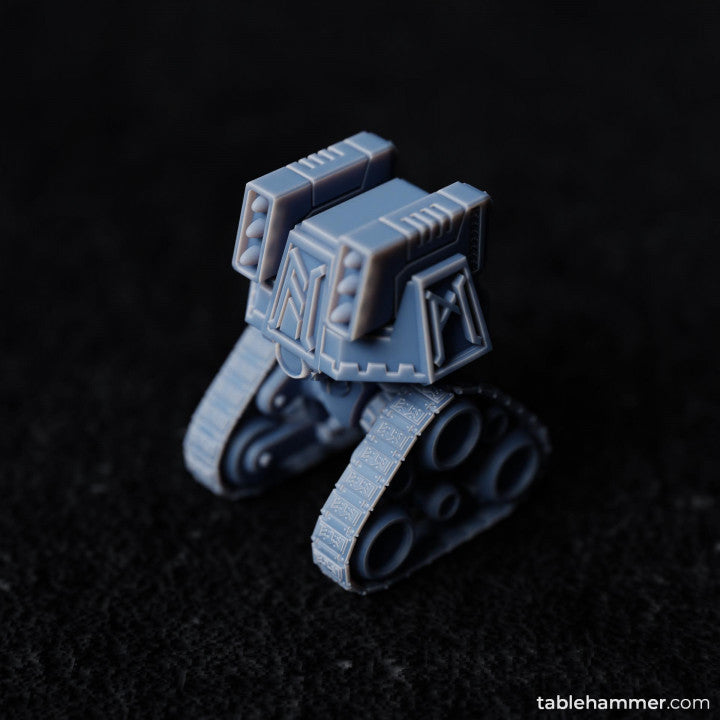 Dwarf turret: Mobile turret pod rockets | STL Files - Tablehammer