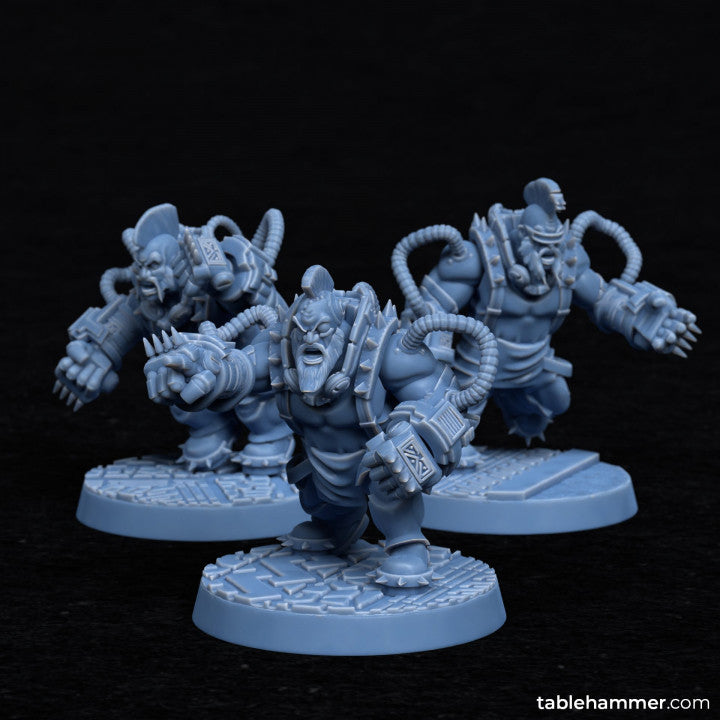 Berserk Brawlers (scifi dwarf berserks) | STL Files - Tablehammer