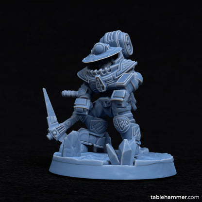 Minig crew (Space dwarf miners with pickaxes) | STL Files - Tablehammer