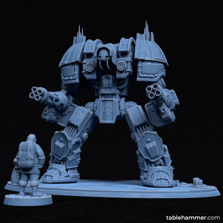 Sanctus Strider (Human walking church mecha) | STL Files - Tablehammer