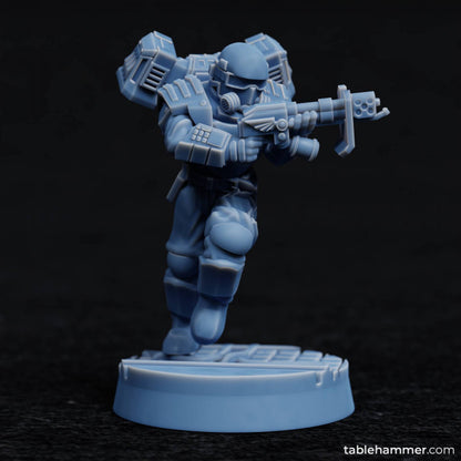 Vultures - factory guard rapid response jetpack flamer team | STL Files - Tablehammer