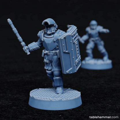 Factory Guard Brawlers - human melee soldiers | STL Files - Tablehammer