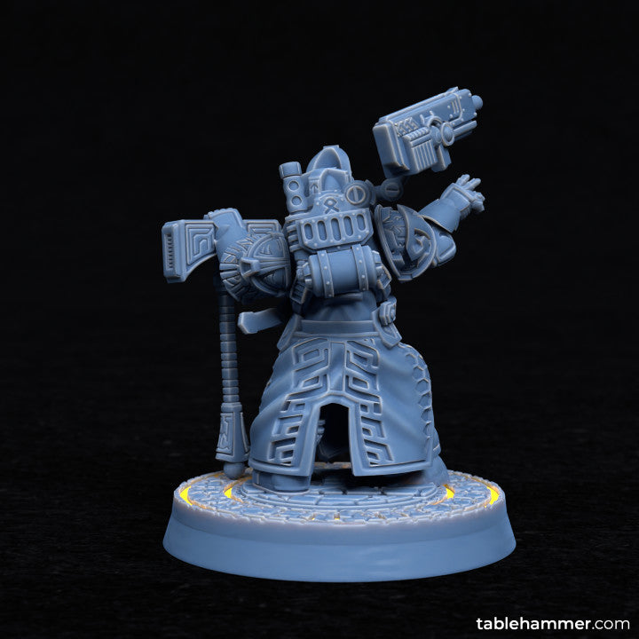 Hammer Priest (Dwarf techno specialist hero) | STL Files - Tablehammer