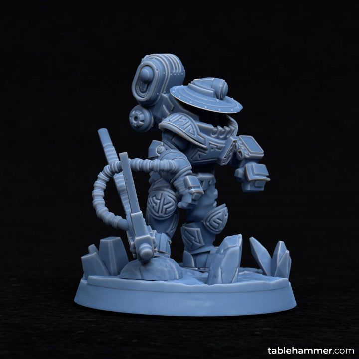 Minig crew (Space dwarf miners with pickaxes) | STL Files - Tablehammer