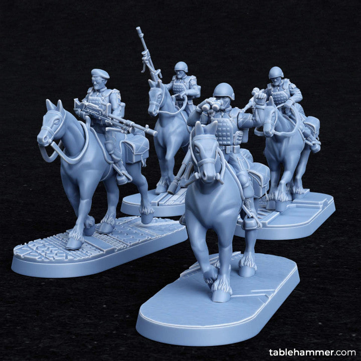 Horse Marines (modern human cavalry military) | STL Files - Tablehammer