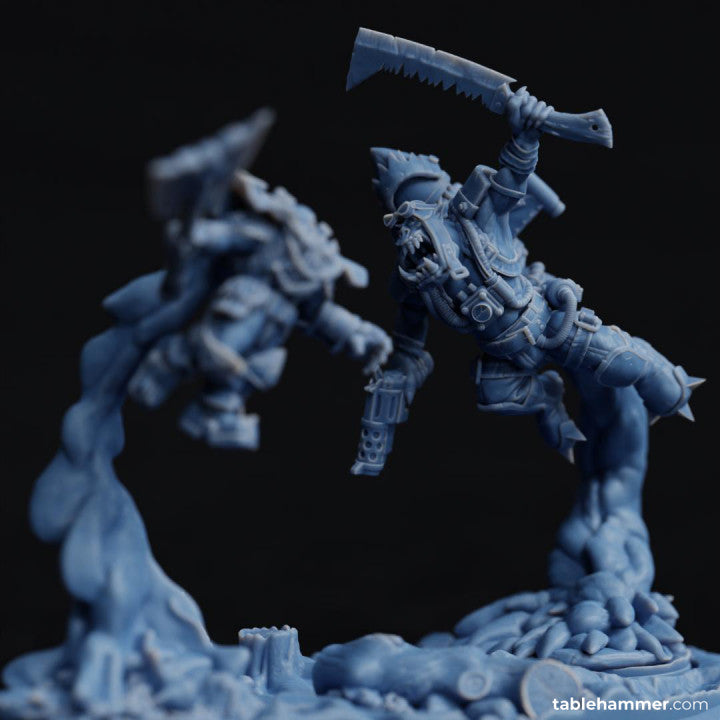 Duel in the stratosphere - Dwarf vs Orc - Tablehammer x MrModulork collab piece | STL Files - Tablehammer