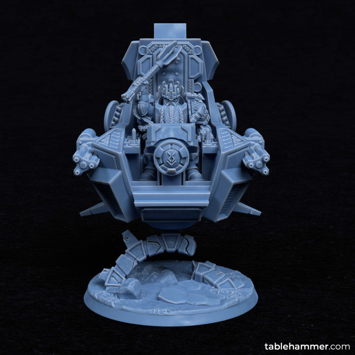 Dwarf King on Battlethrone | STL Files - Tablehammer