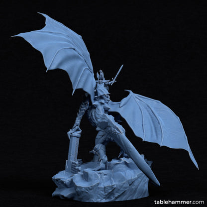 Noyrit on Samm'rus (elf dragon rider) | STL Files - Tablehammer