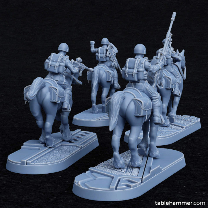 Horse Marines (modern human cavalry military) | STL Files - Tablehammer