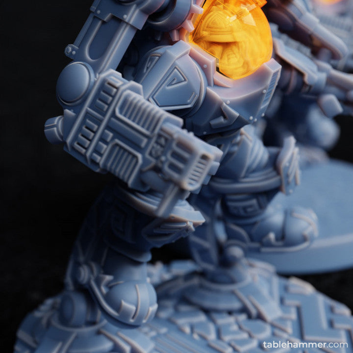 "Exo Dwarves" with plasma gauntlets | STL Files - Tablehammer