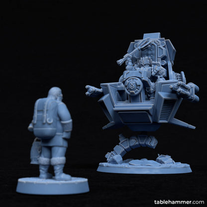 Dwarf King on Battlethrone | STL Files - Tablehammer