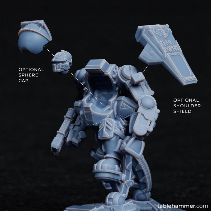 "Exo Dwarves" with plasma gauntlets | STL Files - Tablehammer