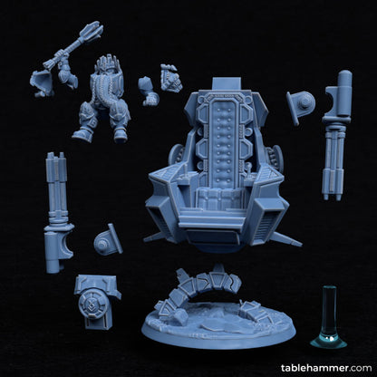 Dwarf King on Battlethrone | STL Files - Tablehammer