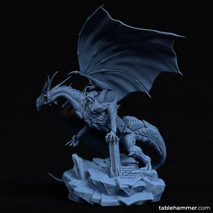 Noyrit on Samm'rus (elf dragon rider) | STL Files - Tablehammer