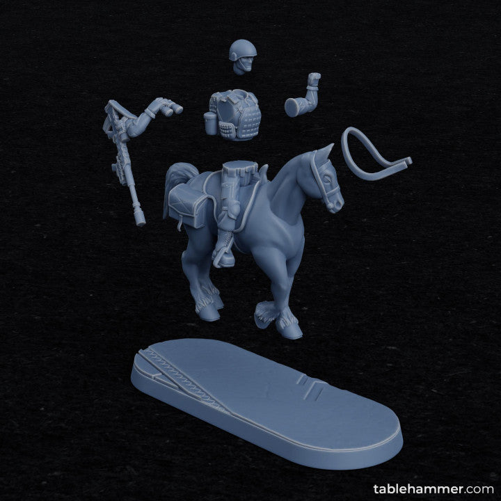 Horse Marines (modern human cavalry military) | STL Files - Tablehammer