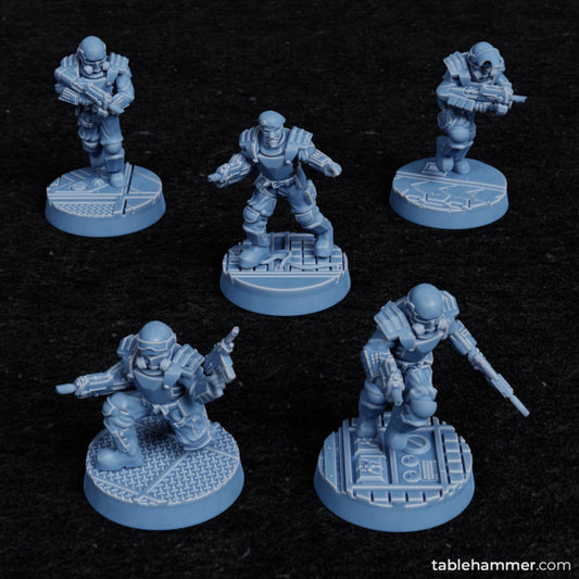 Factory Guard Unitbuilder- human soldiers unit builder | STL Files - Tablehammer