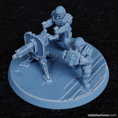 Factory Guard Heavy Rilfe - human heavy weapon team | STL Files - Tablehammer