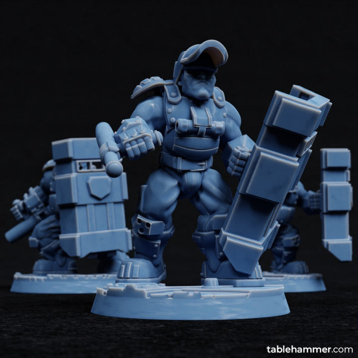 Ogre Riot Team - ogre heavy infantry riot team | STL Files - Tablehammer