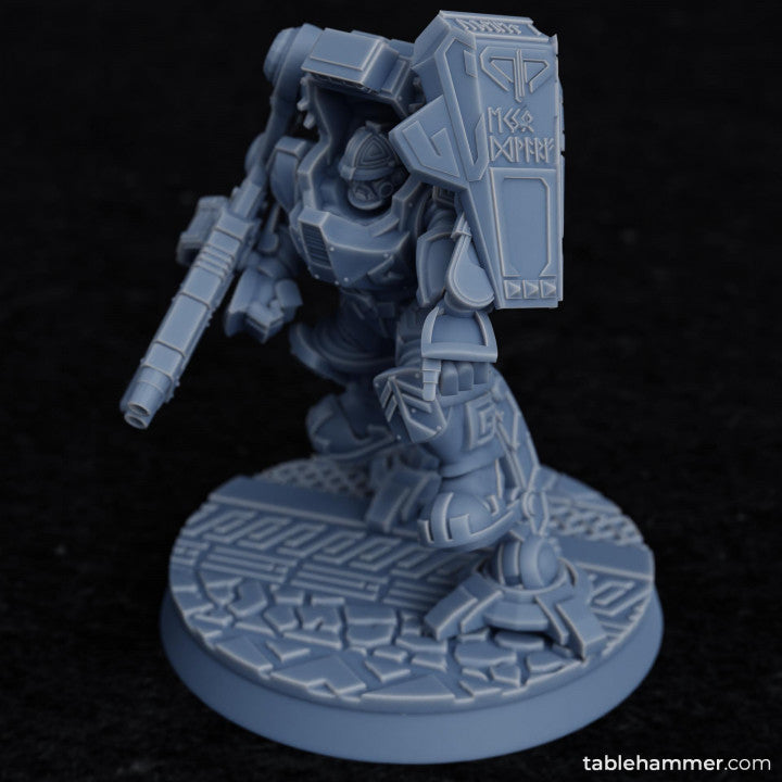 "Exo Dwarves" with machineguns | STL Files - Tablehammer