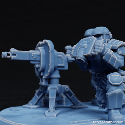 Factory Guard Heavy Rilfe - human heavy weapon team | STL Files - Tablehammer