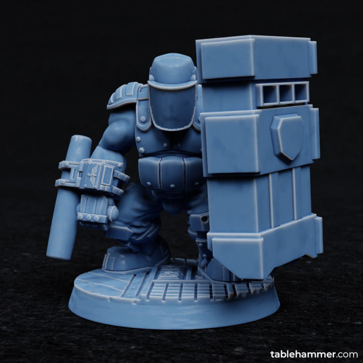 Ogre Riot Team - ogre heavy infantry riot team | STL Files - Tablehammer