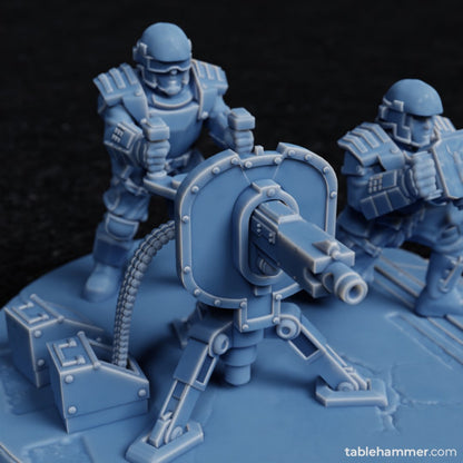 Factory Guard Heavy Rilfe - human heavy weapon team | STL Files - Tablehammer