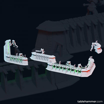 Necroyd Tomb Lords - barricades (modular wall system) | STL Files - Tablehammer