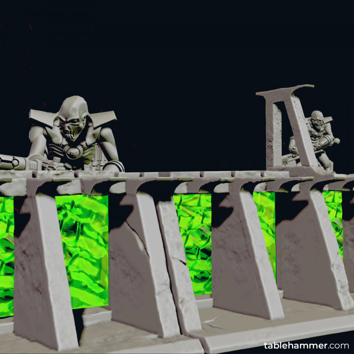 Necroyd Tomb Lords - barricades (modular wall system) | STL Files - Tablehammer