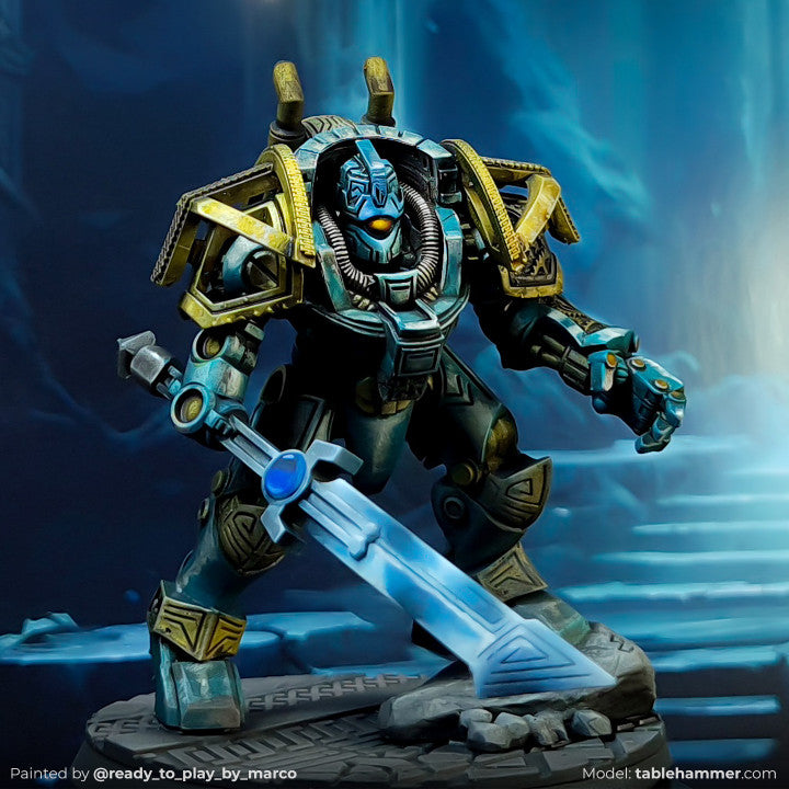 Clockwork Ancient - Space Dwarf golem mech | STL Files - Tablehammer