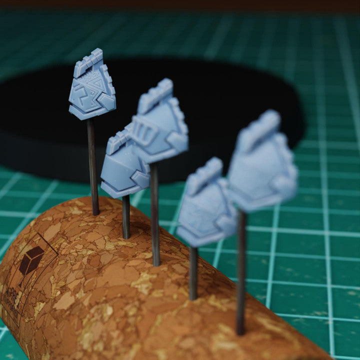 Noble runic shoulder pads for power armour - Bits Pack | STL Files - Tablehammer