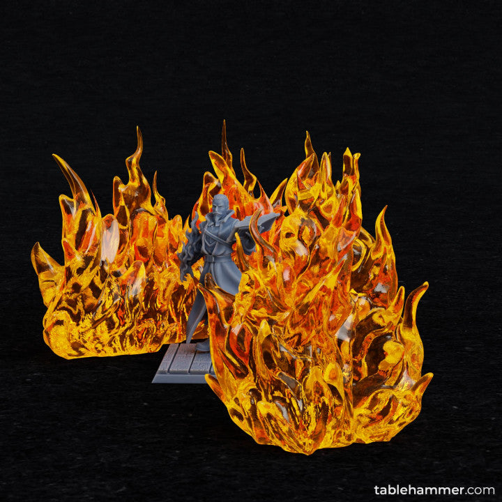 Flame walls (magical flame effects) | STL Files - Tablehammer