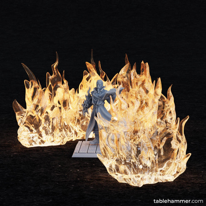 Flame walls (magical flame effects) | STL Files - Tablehammer