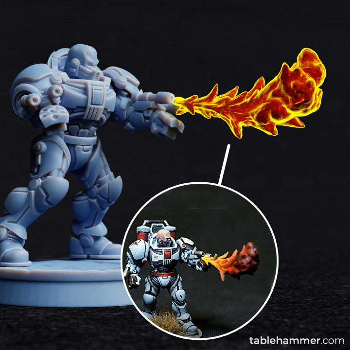 Flamethrower effect muzzleflash | STL Files - Tablehammer