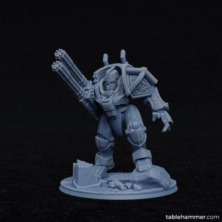 Clockwork Ancient - Space Dwarf golem mech | STL Files - Tablehammer