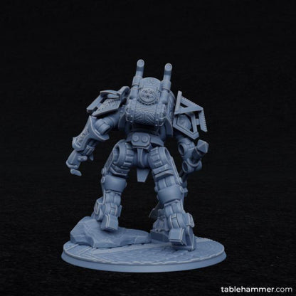 Clockwork Ancient - Space Dwarf golem mech | STL Files - Tablehammer