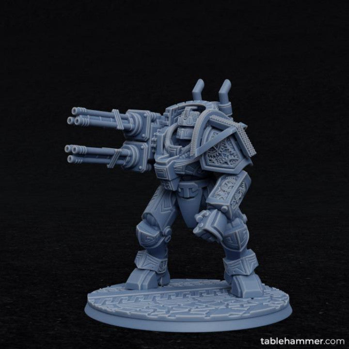 Clockwork Ancient - Space Dwarf golem mech | STL Files - Tablehammer