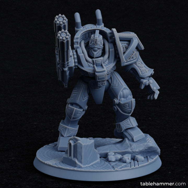 Clockwork Ancient - Space Dwarf golem mech | STL Files - Tablehammer