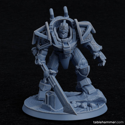 Clockwork Ancient - Space Dwarf golem mech | STL Files - Tablehammer