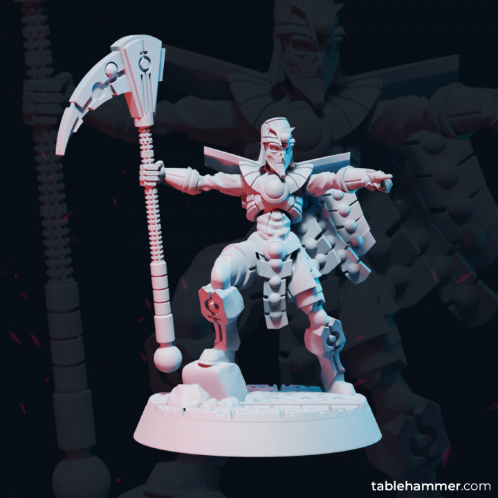 Necroyd Tomb Lord – Leader with scythe and pointing arm | STL Files - Tablehammer