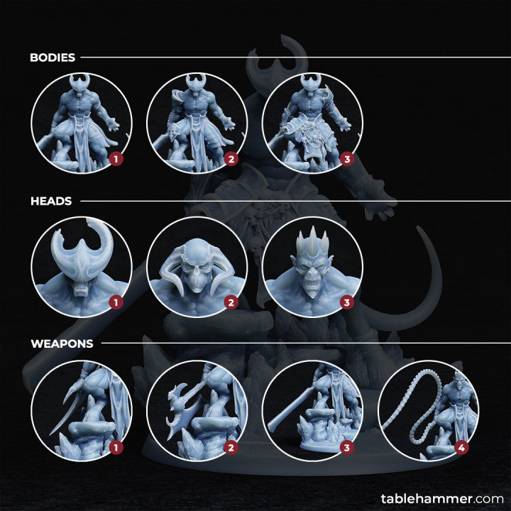 Evolved Ambassador Demon - modular winged demon set | STL Files - Tablehammer