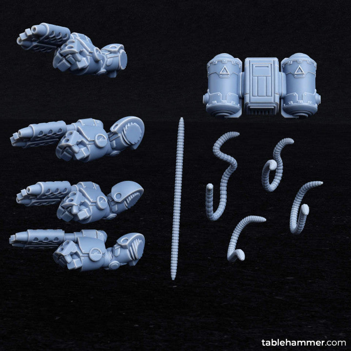 Myrmidon Armadillos Upgrade Pack Ranged – superhuman heavy troops | STL Files - Tablehammer