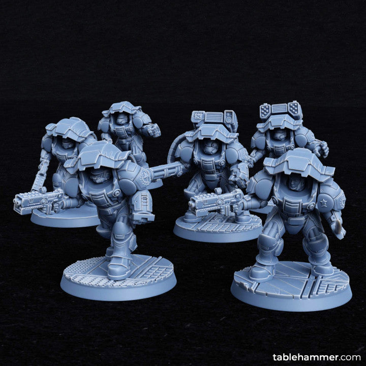 Myrmidon Armadillos (ranged) – superhuman heavy troops | STL Files - Tablehammer